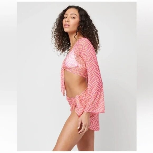 L*Space Bandera Sarong In Heat Wave New One Size Womens Swimsuit Skirt Coverup - Picture 10 of 11